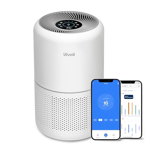 LEVOIT Luftreiniger Allergiker mit H13 HEPA Luftfilter gegen 99,97% von Schimmel Staub Pollen, CADR 195m³/h bis zu 41㎡ Raucherzimmer, Air Purifier 22dB Schlafmodus Automodus Timer, App Alexa Steuerung