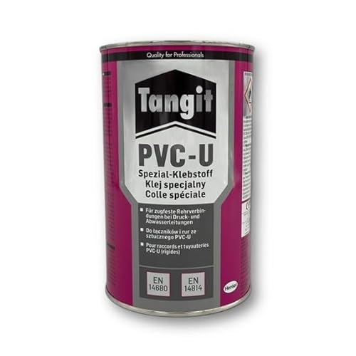 Tangit PVC-U Spezial Klebstoff für Rohrverbindung bei Druck- und Abwasserleitungen (1000g / 1 Stück)