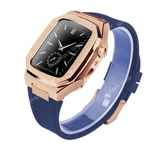 NEYENS Edelstahl-Uhrenarmband, für Apple Watch Band 9, 8, 7, 6, 5, 4, SE, 41 mm, 44 mm, 45 mm, Ersatzarmband, Metallgehäuse, Mod Kit, 41 mm, Achat