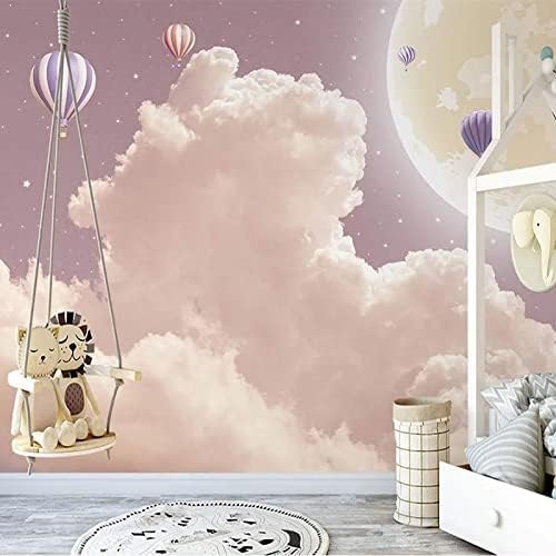 XLMING Handgemalter Bewölkter Heißluftballon Kinderzimmer 3D Tapete Home Dekoration Wohnzimmer Sofa Schlafzimmer Tv Hintergrund Wand-430cm×300cm