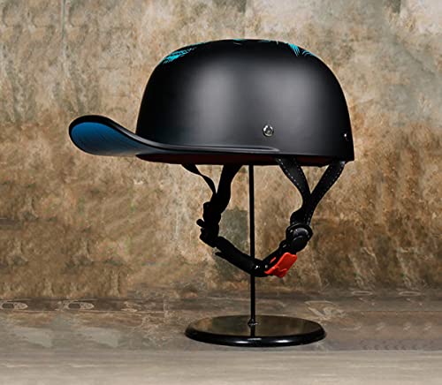 Retro Halb Offener Motorradhelm Open Face Halbhelme - ECE Zertifizierung Baseball Cap Style Helm - Männer Und Frauen Motorrad Halbschale Helm Für Bike Cruiser Chopper Moped Scooter JetHelm