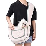 Puppy Sling Tragetasche, wasserdichte Haustiertragetasche für kleine Hunde, Hundetasche, bequeme Haustierschlinge, Umhängetasche, Reisetasche, atmungsaktives Netzgewebe, sichere Tragetasche für Hunde