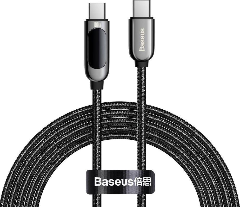 BASEUS Type-C - Type-C Display Fast Charging and Data Cable PD 100W (20V / 5A) 2m Black (CATSK-C01)