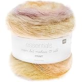 Rico Essentials Super Kid Mohair Loves Silk Print, Lacegarn Mohair Seide Farbverlauf zum Stricken und Häkeln, Lacewolle Nadelstärke 4,5 mm, 50g ca. 375m (007 sphaere, Grundpreis: 36,98€/100g)