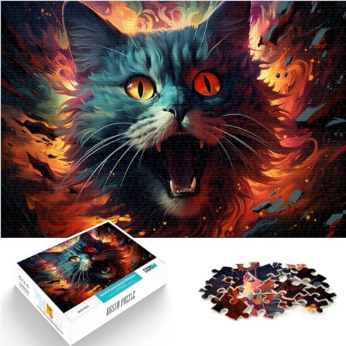 Puzzlespiele Bizarres Fantasy-Katzen-Puzzle für Erwachsene, 1000 Teile, jedes Teil ist einzigartig – anspruchsvolles, unterhaltsames Spiel für die ganze Familie, 1000 Teile (50 x 75 cm)