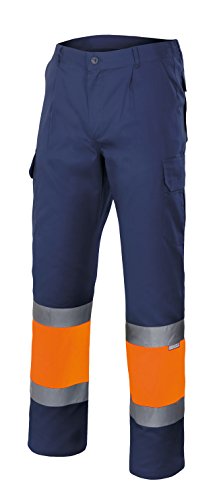 Velilla 156 - Signalhose (Größe XXXL) Farbe marineblau und orange fluoreszierend