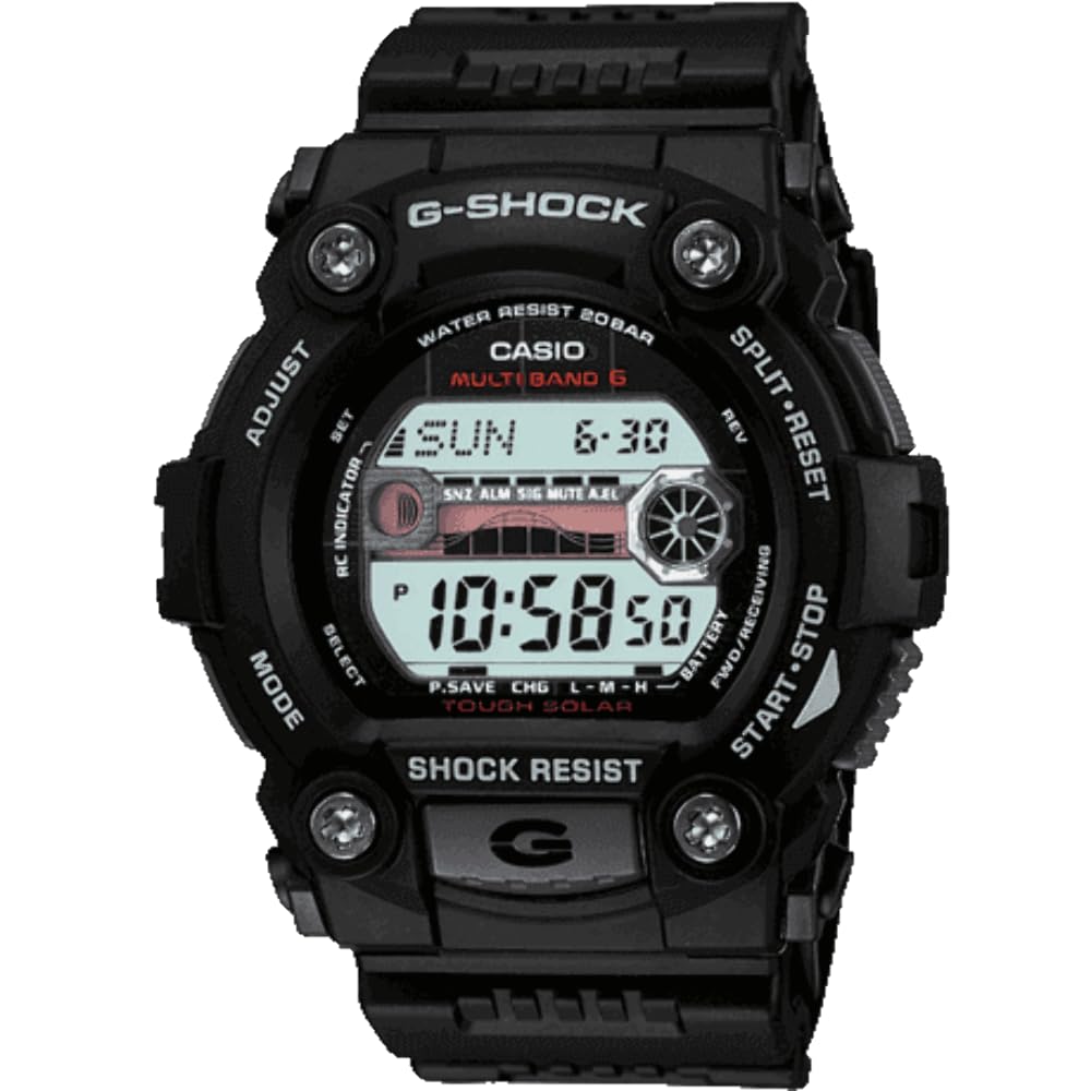 Casio Herren Armbanduhr G-Shock Funk-Solar-Kollektion Digital Quarz Schwarz Resin Gw-7900-1Er