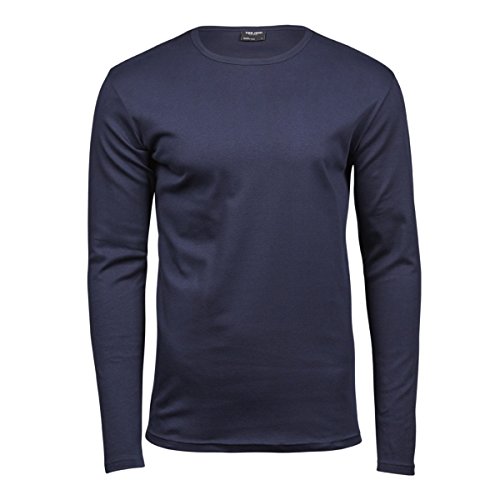 Tee Jays Long Sleeve Interlock Tee Blau Navy XL