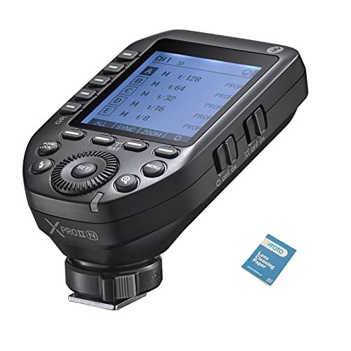 Godox XProII-N 2.4G Flash Trigger Transmitter TTL Autoflash 1/8000s HSS Großer LCD-Bildschirm 32 Kanäle 16 Gruppen Kompatibel mit D800, D750, D610, D7100, D5300, D3100