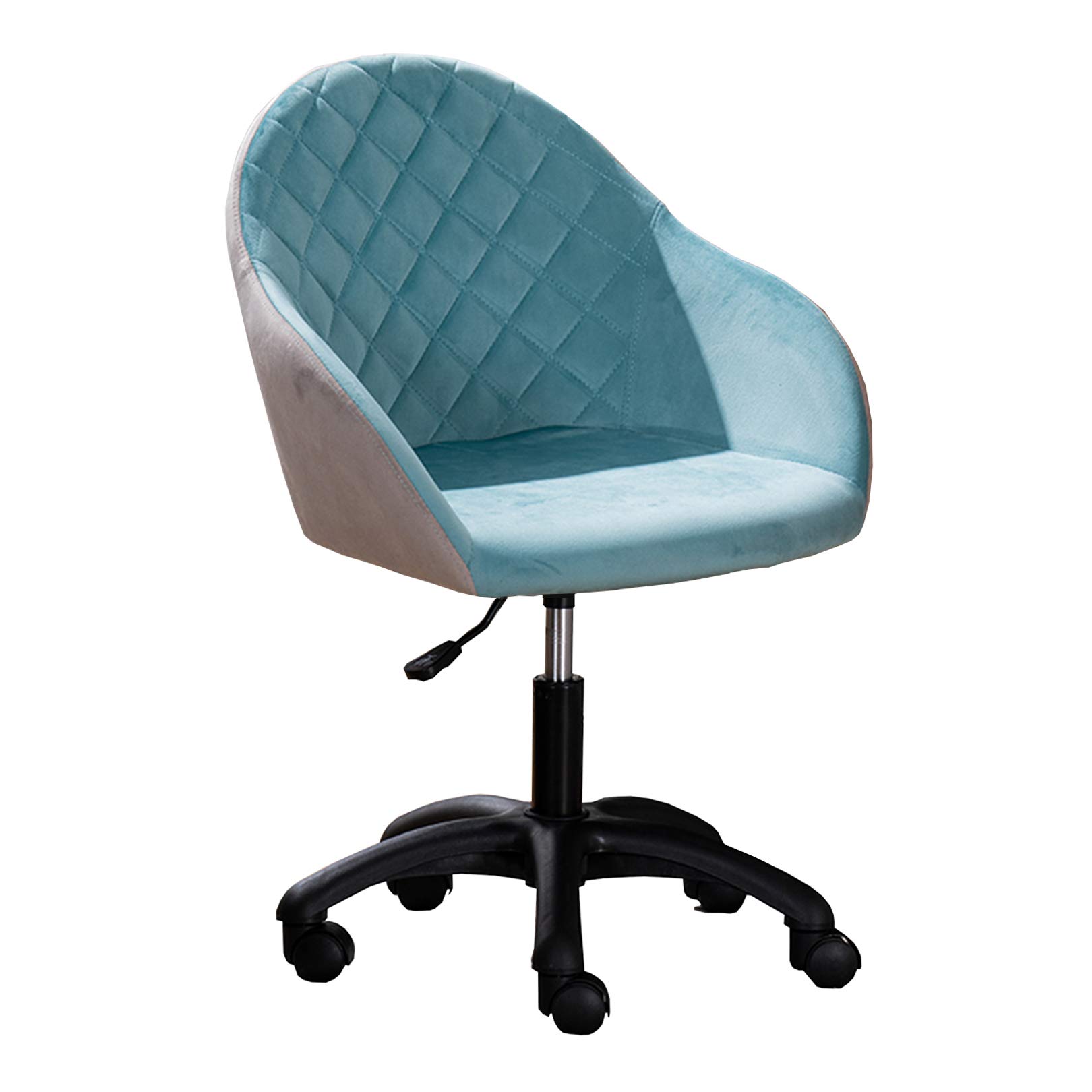 Drehbarer Schreibtischstuhl, Computerstuhl, ergonomischer Drehstuhl mit mittelhoher Rückenlehne, Bürostuhl, verstellbarer Schreibtischstuhl mit Samtpolsterung, Sitzhöhe: 42–52 cm, für Home-Office-St