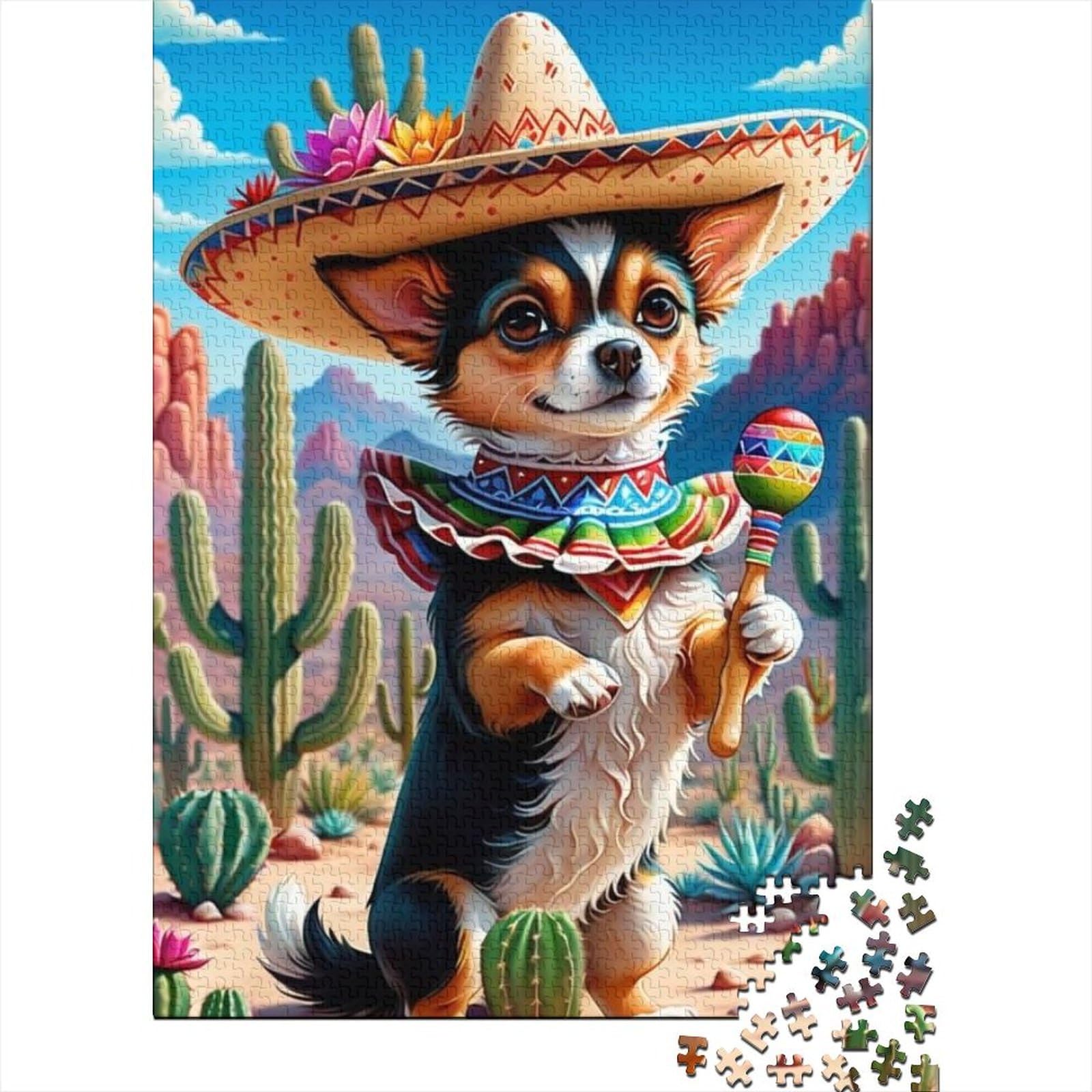 1000-teiliges Puzzle für Erwachsene und Teenager, Tier-Fantasie-Hund, Holzpuzzle für Erwachsene, Puzzle-Spielzeug, Puzzle – anspruchsvolles Spiel (Größe: 75 x 50 cm)