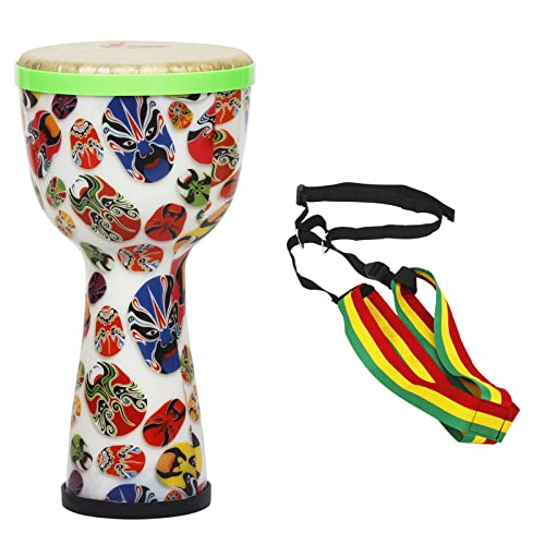 8-Zoll Professionelle Traditionelle Afrikanische Djembe Trommel Klassische Bunte Malerei Künstliches Ziegenleder Guter 4-farbige Afrikanische Trommeln Für Erwachsene Und Kinder Djembe