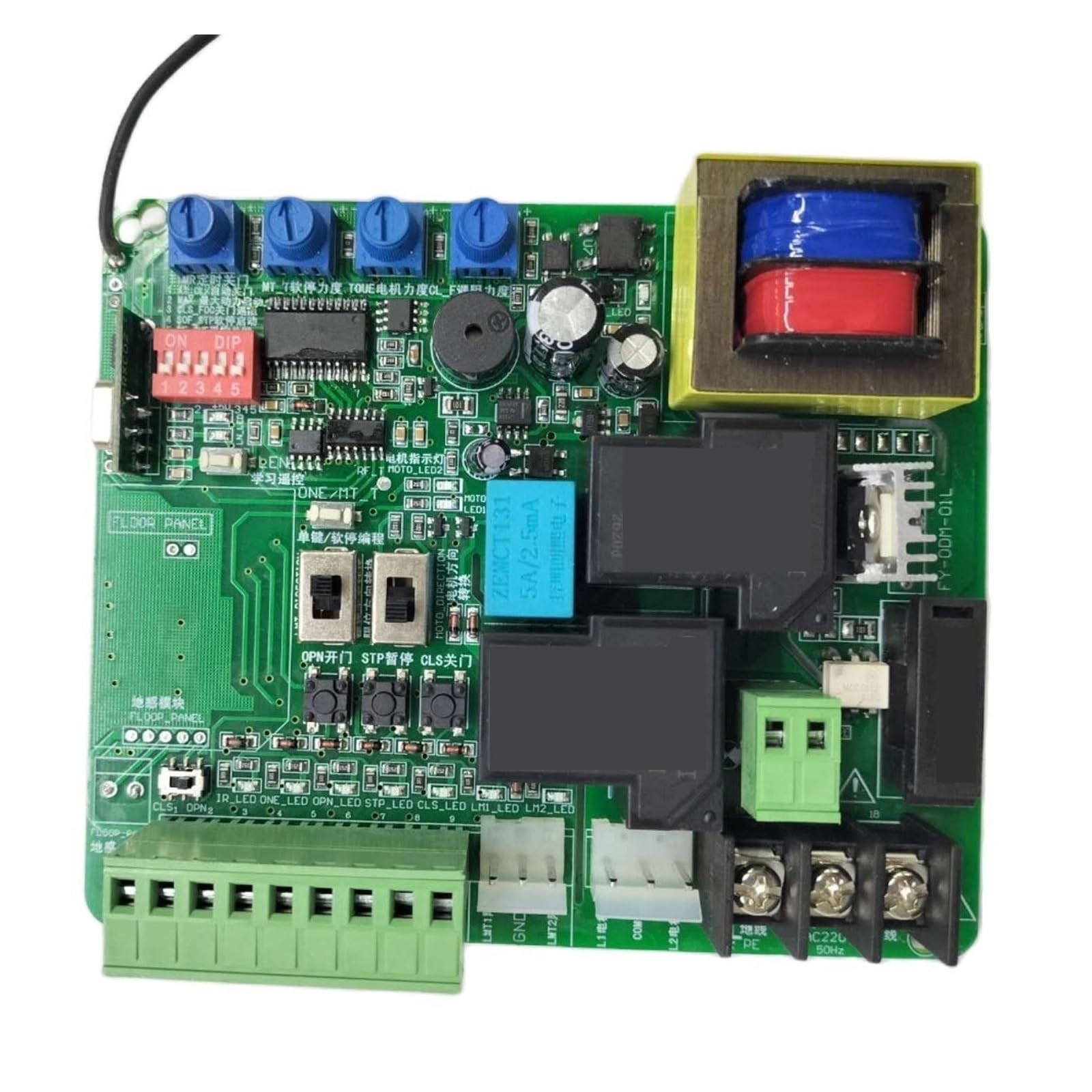 Elektrisches Toröffnungsset, Schiebetür-Garagentor-Bedienfeld, magnetischer Feder-Endschalter, erhältlich mit Verzögerungsfunktion AC(Board 1remote)