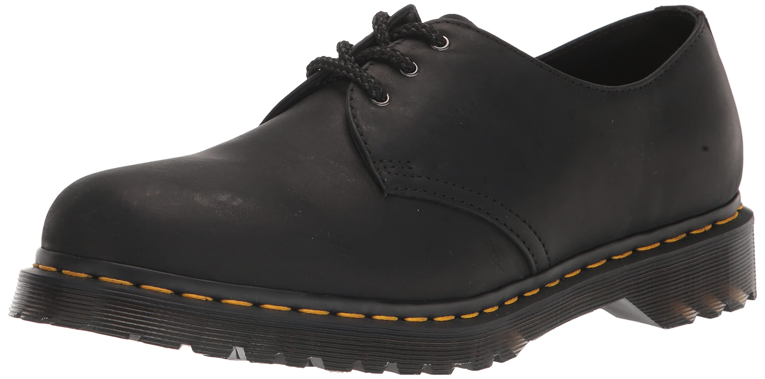 Dr. Martens Herren 1461 Flacher Slipper, Schwarz gewachstes Vollnarbenleder, 46 EU