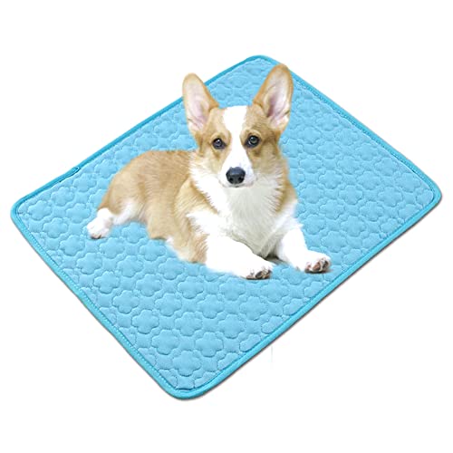 ZESLIV Haustier Kühlmatte, Pet Dog Cooling Mat Kühlmatte für Hund & Katzen Haustier Eismatte Selbstkühlende Matte Hunde Kühl Hundedecke Kaltgelpad Haustier Matte für Kisten