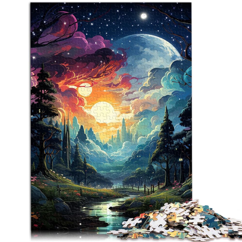 Puzzle | Puzzles Psychedelic Sky Puzzle 1000-teiliges Puzzle für Erwachsene. Das Holzpuzzle eignet ganze Familie und die 1000 Teile (50 x 75 cm)