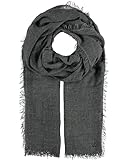 FRAAS Stola in Viskosemischung für Damen - 50 x 190 cm - einfarbiger leichter Schal Schwarz