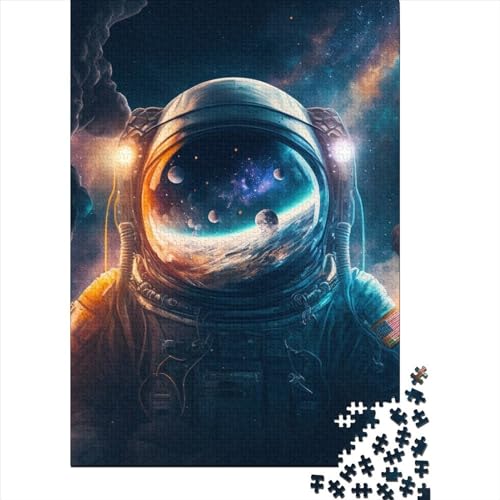 1000 Teile für Erwachsene, schwierige Puzzles, coole Weltraum-Astronauten, Holzpuzzles für Teenager, Geschenke, entspannendes intellektuelles Lernspielzeug, 75 x 50 cm