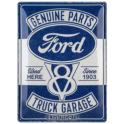 Nostalgic-Art Retro Blechschild, Ford Truck Garage – Special Edition – Geschenk-Idee für Auto Fans, aus Metall, Vintage-Design zur Deko, 30 x 40 cm