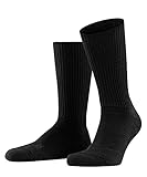 FALKE Unisex Socken Walkie Ergo U SO Wolle einfarbig 1 Paar, Schwarz (Black 3000), 44-45