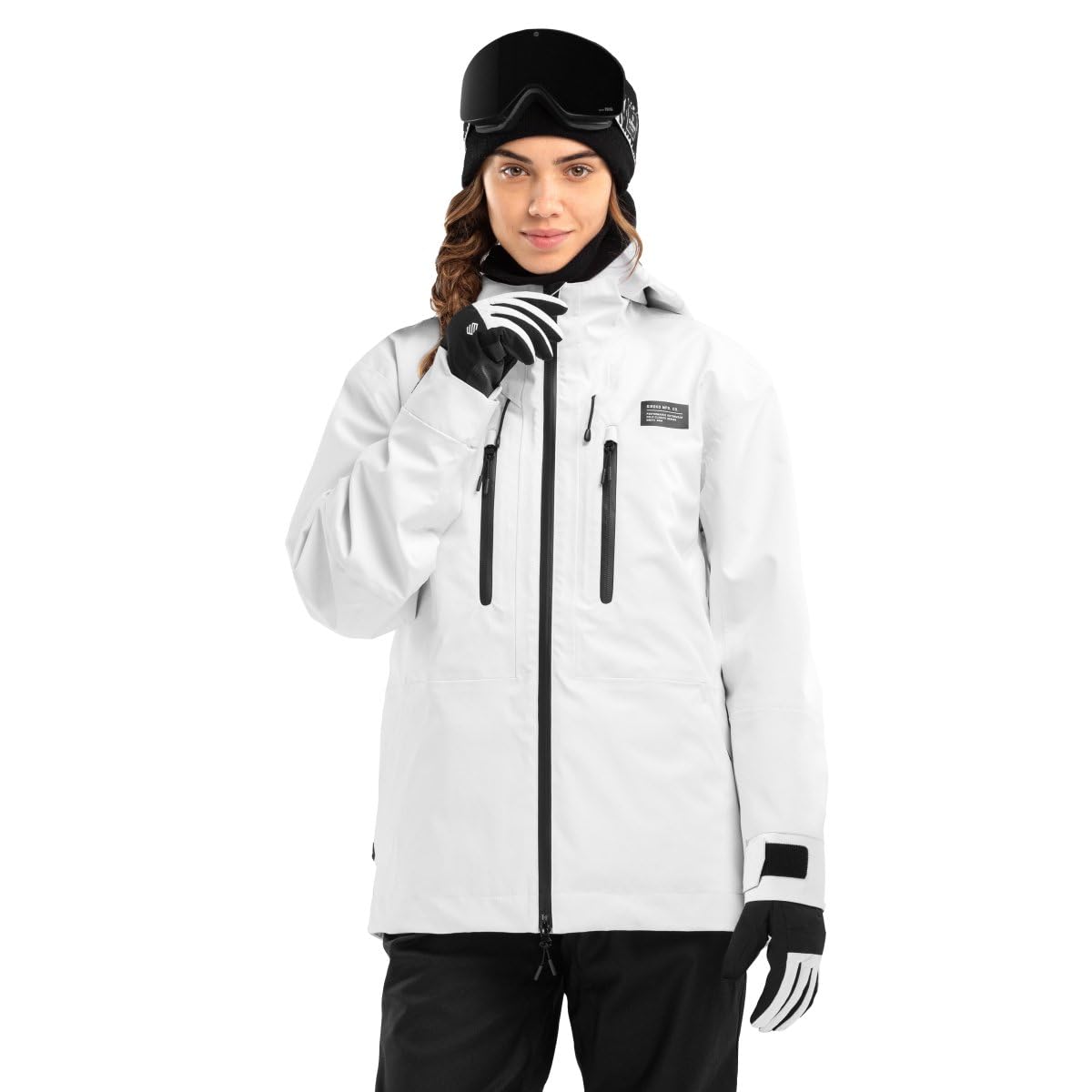 SIROKO - Hardshell Snowboardjacke für Damen W5-W Megeve - M - Weiß