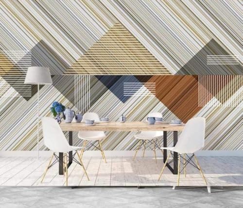 Abstrakte Geometrische Linien 3D Tapete Poster Restaurant Schlafzimmer Wohnzimmer Sofa TV Dekorative Wand-200cm×140cm