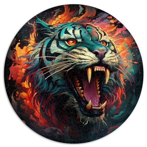 Puzzle | Puzzle „Wilder Tiger“, 1000 Teile, Puzzle für Erwachsene, 67,5 x 67,5 cm, Spielspielzeug für die Familie, Puzzle, Geschenk für Erwachsene und Familien