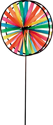 HQ Windspiration 100876 - Magic Wheel Duett, UV-beständiges und wetterfestes Windspiel - Höhe: 79 cm, Tiefe: 16 cm, Ø: 28 cm, inkl. Standstab