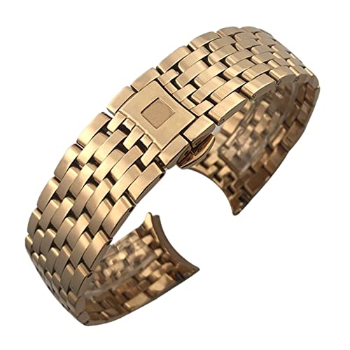 NEYENS Uhrenarmband aus Edelstahl mit gebogenem Ende, 16 mm, 19 mm, 20 mm, 316L, für Omega DE VILLE PRESTIGE Orbis Edition Uhrenarmband, Faltschließe, 20 mm, Achat