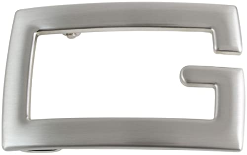 BELTINGER Gürtelschnalle Gloria 4,0 cm | Buckle Wechselschließe Gürtelschließe 40mm Massiv | Wechselgürtel bis 4cm | Silber matt