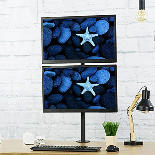 VSULZVNU Universeller TV-Ständer für zwei Monitore, Schreibtischständer, höhenverstellbare Monitorhalterung mit Klemmfuß, für 43,2 cm bis 81,3 cm (17 Zoll) bis 81,3 cm (17