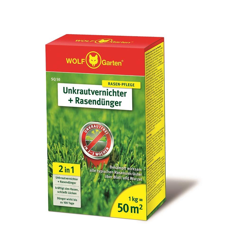 WOLF Garten - 2-in-1: Unkrautvernichter plus Rasendünger für 50m²; 3840481