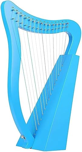 Portable Lyre Harp,15 Saiten Harfe Instrument Lyre Lyra-Harfen-Saiteninstrument aus Holz für Erwachsene,professionelle Anfänger B