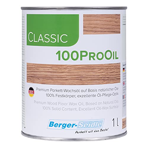 Berger-Seidle Parkett Pflege Wachs/Öl, Tiefenimprägnierung "Classic 100Pro Oil", 125ml, 1L oder 5 Liter Gebinde (1 Liter)