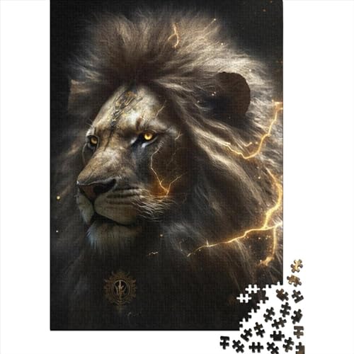 Thunder Lions Puzzles Puzzles für Erwachsene und Teenager 1000 Teile Puzzles für Erwachsene Nachhaltiges Puzzle für Erwachsene | Spiele 75x50cm