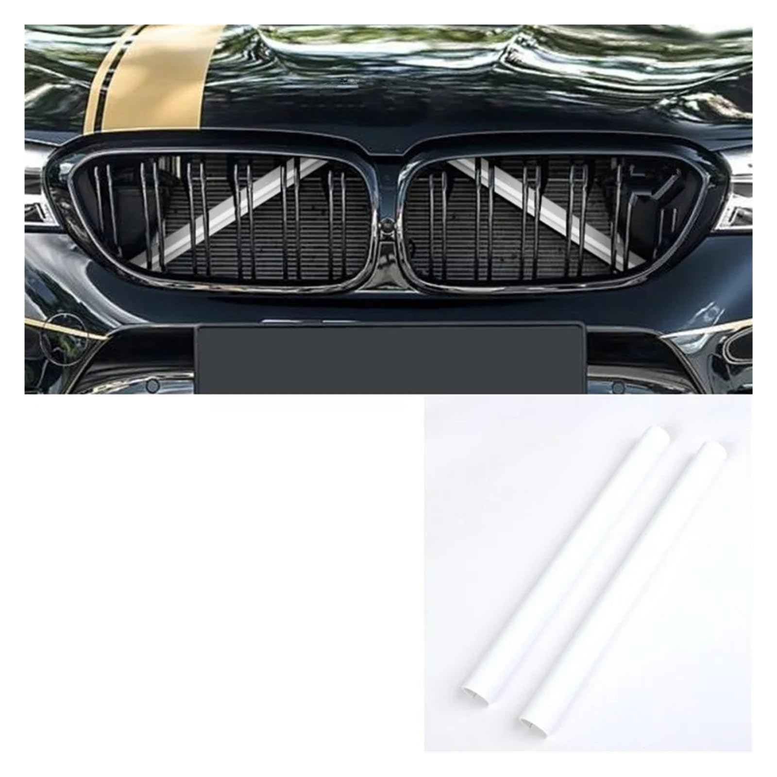 Frontgrills Für F10 F11 F02 F30 F32 F44 Serie Auto Sport Styling Dekoration Abdeckrahmen F20 F21 F22 F23 Kühlergrill Zierleisten Front Bumper Grille(Weiß)