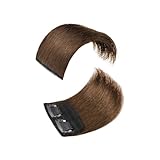 2 Stück Damen-Top-Haarpflaster, flauschiges und haarverstärkendes Pad, 10 cm/3,9 Zoll, natürliches Schwarz/Dunkelbraun/Hellbraun