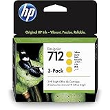 HP 712 3er-Pack Gelb 29 ml Original Druckerpatrone (3ED79A) mit originaler HP Tinte, für DesignJet T650, T630, T250, T230 & Großformatdrucker der Studio-Serie sowie den HP 713 DesignJet Druckkopf