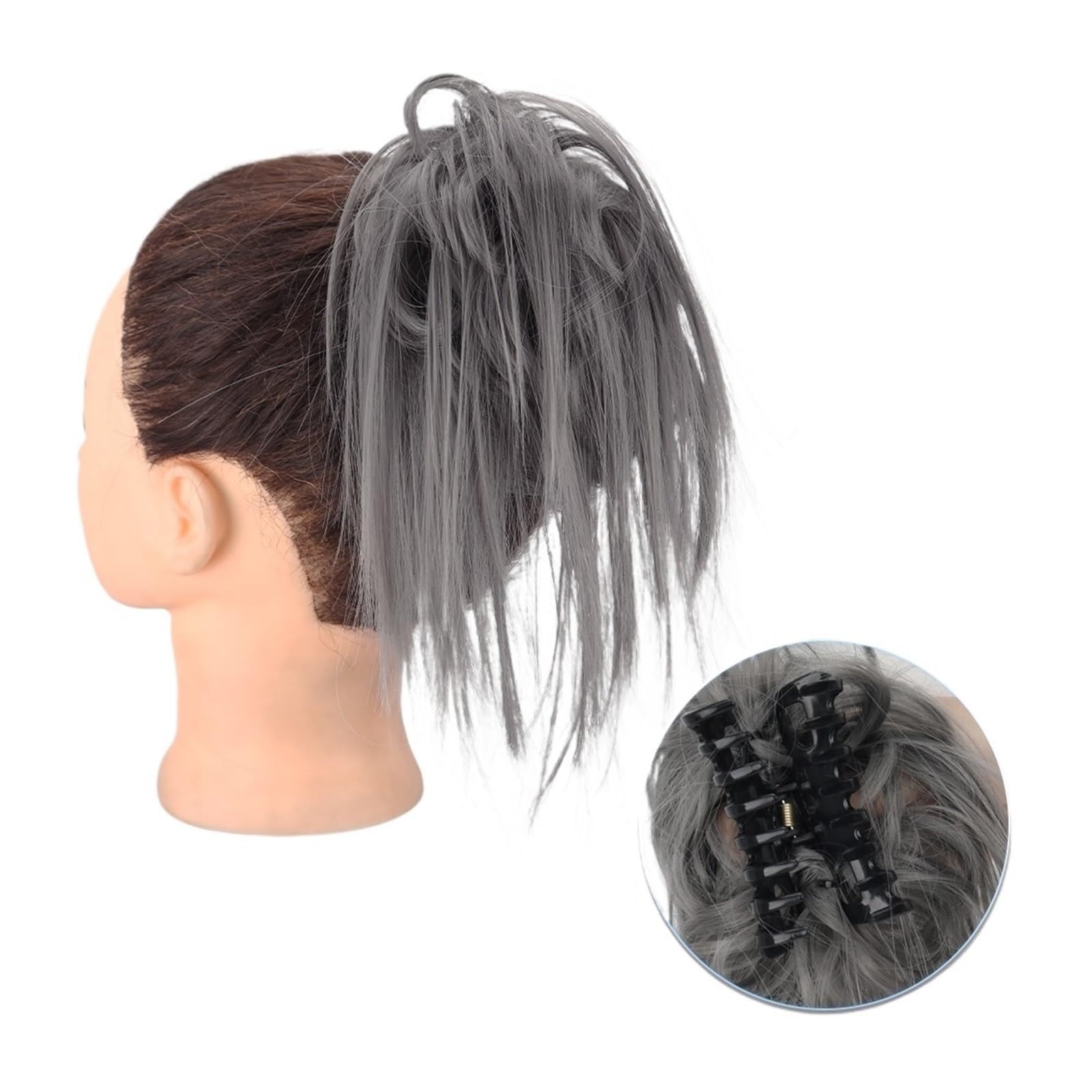 Haarteile Haarknoten Synthetische Haarverlängerung mit Krallenclip, unordentlicher Dutt, flauschiger Chignon, schwarzblonder Haarknoten, Hochsteckfrisur, falsches natürliches Haarteil for Frauen Brötc