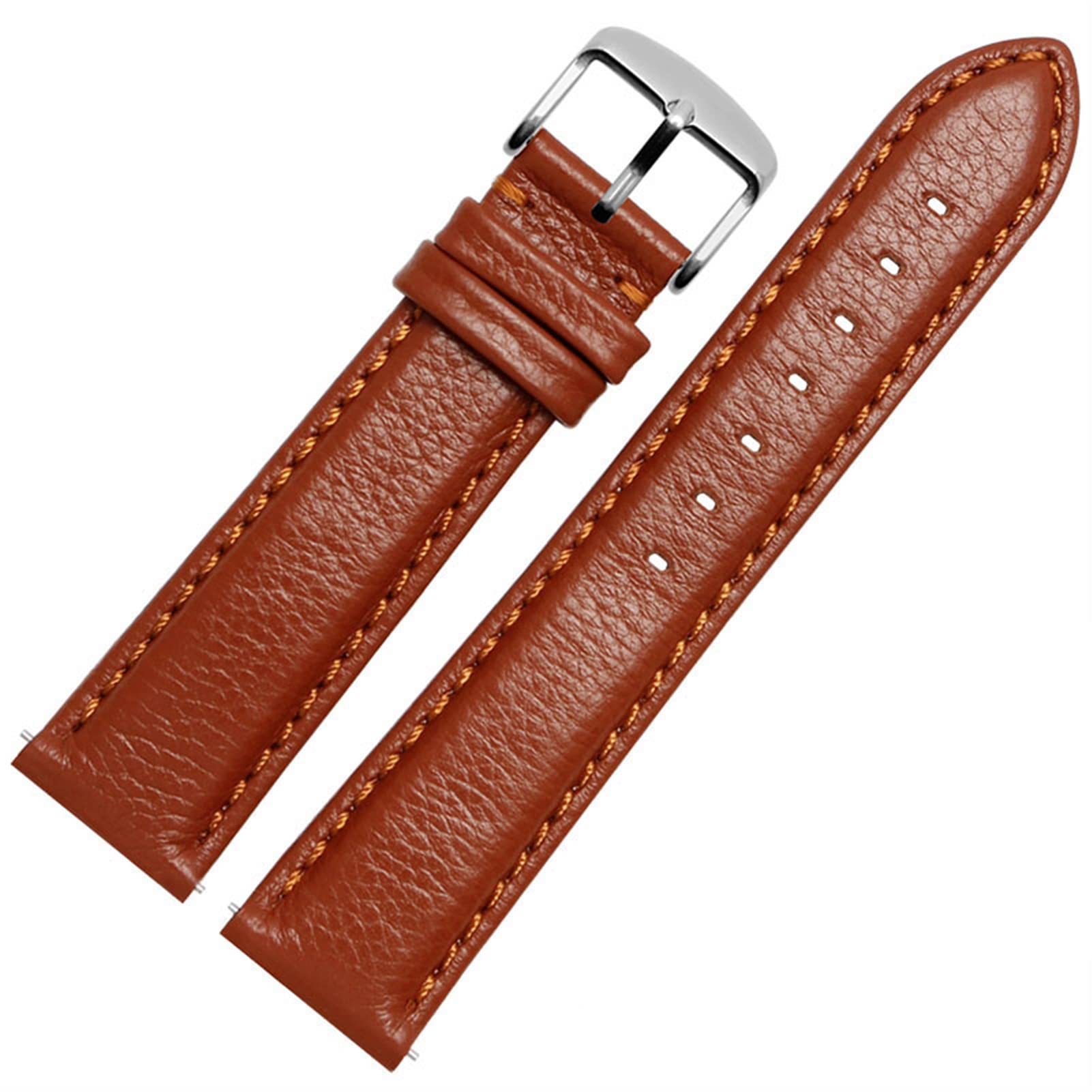 SCRUBY Echtes Lederwächter für Uhr Ticwatch 2 Uhrenriemen 20mm Schnellablagenstifte(Brown,22mm)