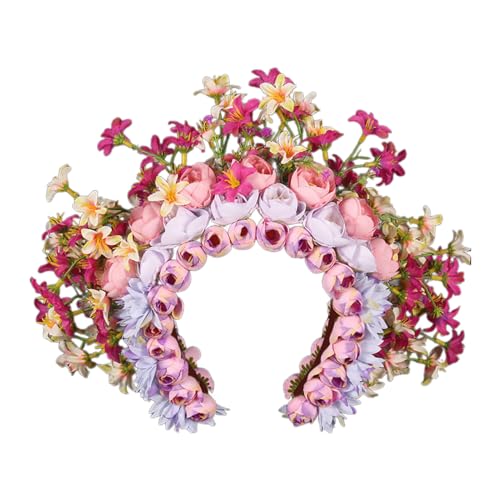 Blumenstirnband für Damen und Mädchen, Blumen-Thema, Haarschmuck, Blumengirlande, Haarschmuck für Partys