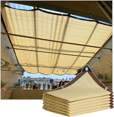 Sonnenschutz-Schattennetz, 2 x 3 m, 2 x 4 m, 3 x 3 m, 3 x 5 m, 4 x 6 m, 4 x 8 m, 5 x 6 m Markise, 85% Schattiertuch, winddichtes Schattiernetz für Terrassen/Pergolen, Gewächshausabdeckungen