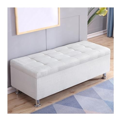 FUHAI-666 Schuhregal Rechteckiger Sofahocker, Schuhputzhocker, Nachttischhocker, multifunktionaler Aufbewahrungshocker, Hocker for Ankleidezimmer, Umkleidekabine Schuhrschrank(White,40 * 40 * 40cm)