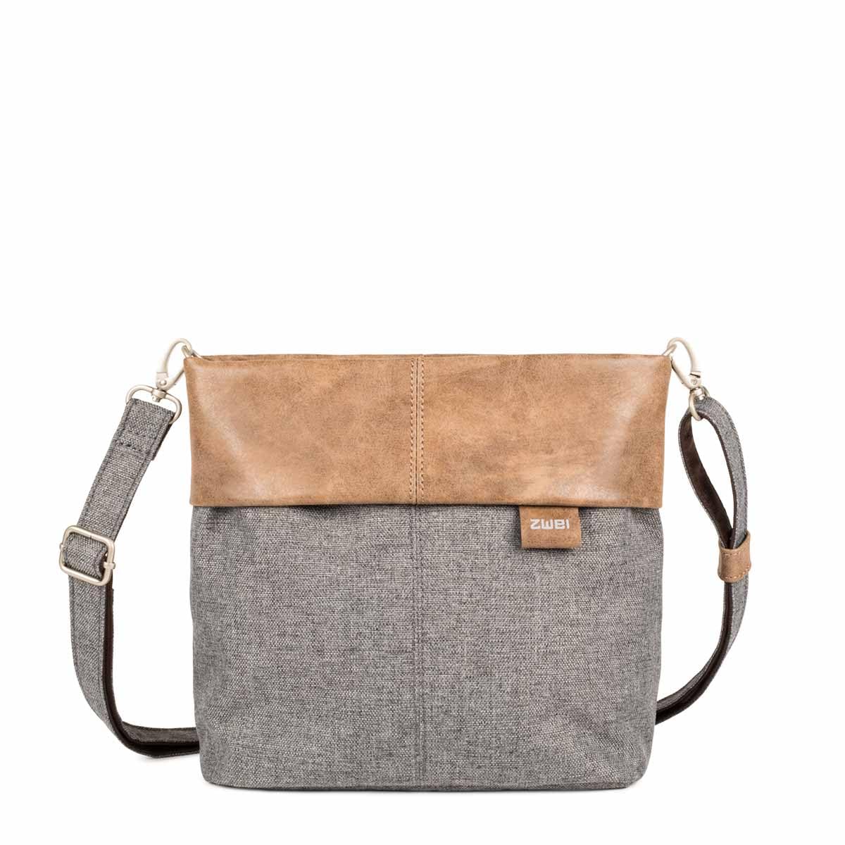 ZWEI Olli OT8 Tasche Damen Umhängetasche Schultertasche 25x23x10 cm (BxHxT), Farbe:, Stone (Grau / Braun), One size