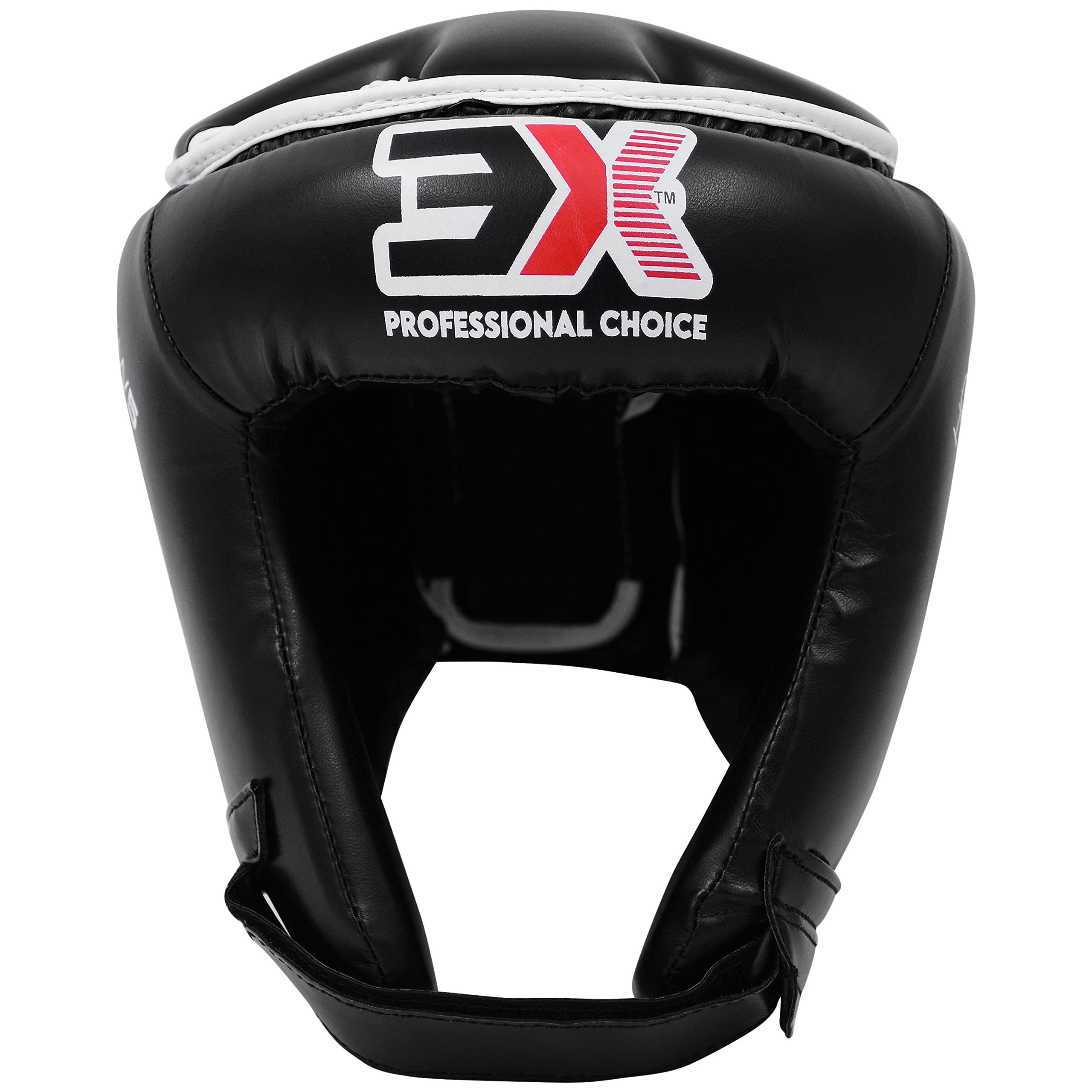 3X Sport Boxen Kopfschutz Offenes Gesicht Liani Leder Kopfbedeckung MMA Sparring Helm Kampfschutz Kopfschutz Muay Thai Vollgesichtsschutz Wangen Gehörschutz Kickboxen Krav MAGA Kampfsport