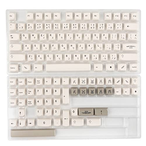 Mechanische Tastatur-Tastenkappen, Profil, 126 Tasten, Farbstoff-Sub-Tastenkappen, japanische Taste für MX GK61, 64, 68, 96, 126, Profil-Tastenkappen, Pbt