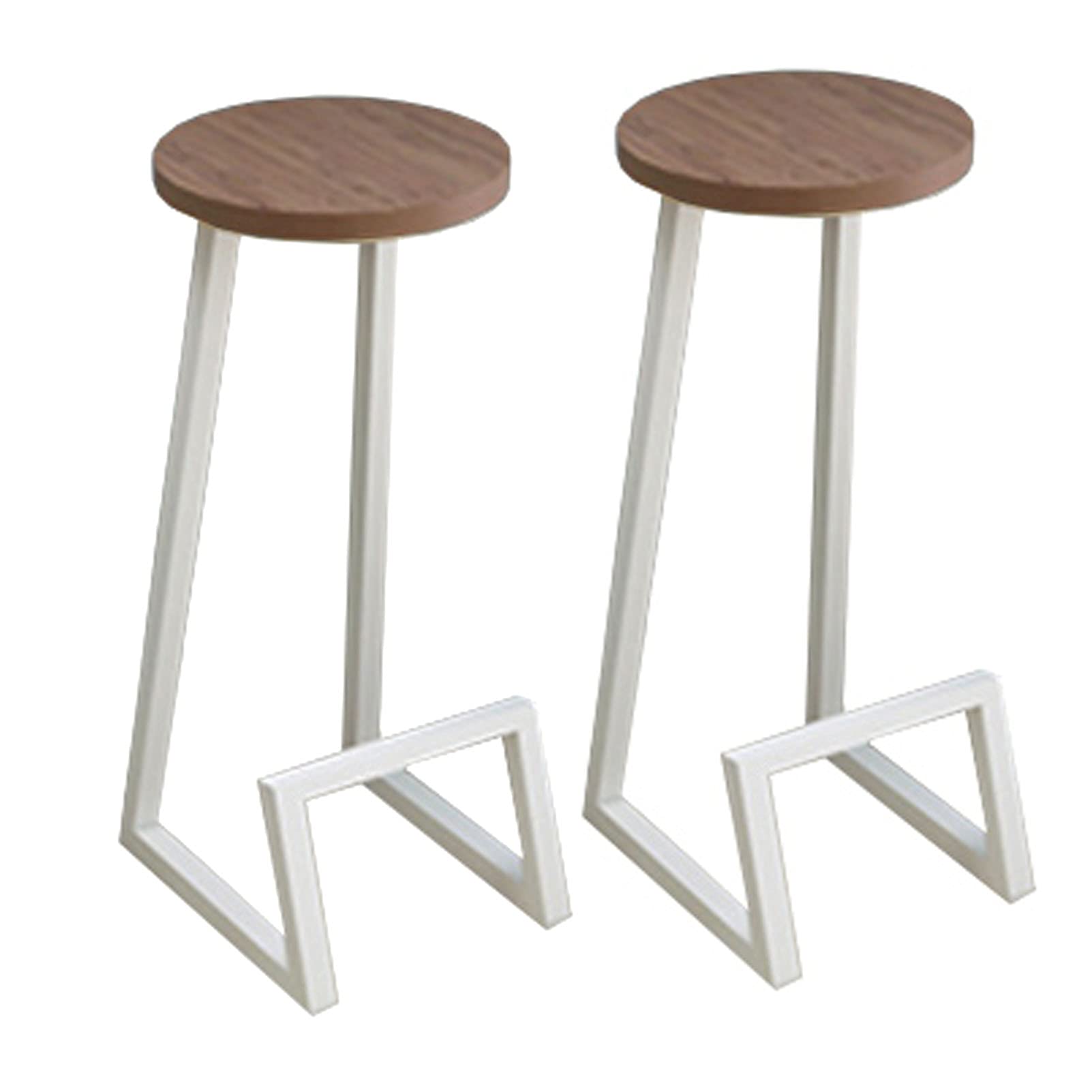 Frühstücksbarhocker-Set mit geometrischem Raumdesign, Hocker mit Massivholzkissen und Tresenhöhe, 150 kg belastbar, für Küche, Esszimmer, Frühstück, Zuhause, Bar, Tresenhocker (2 Stück B, Sitzhöhe 75