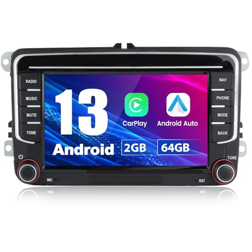 AWESAFE Android Radio für VW Skoda Seat Golf 5 Golf 6 mit 7 Zoll Bildschirm, 2GB+64GB, Navi, Carplay, Android Auto, Bluetooth