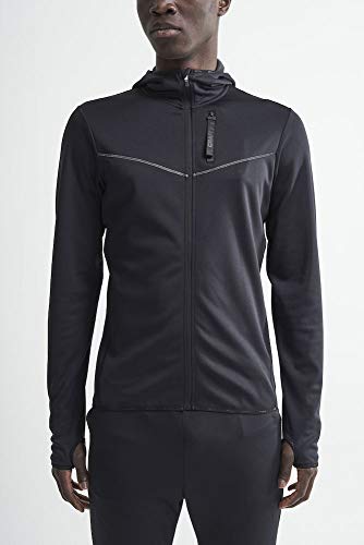 Craft Herren Eaze Fz Sweat Hood Jkt M Black M Jacke, Schwarz, M EU