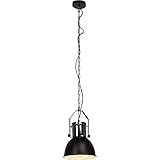 BRILLIANT Lampe Salford Pendelleuchte 23cm schwarz/chrom | 1x A60, E27, geeignet für Normallampen (nicht enthalten) | Kette ist kürzbar